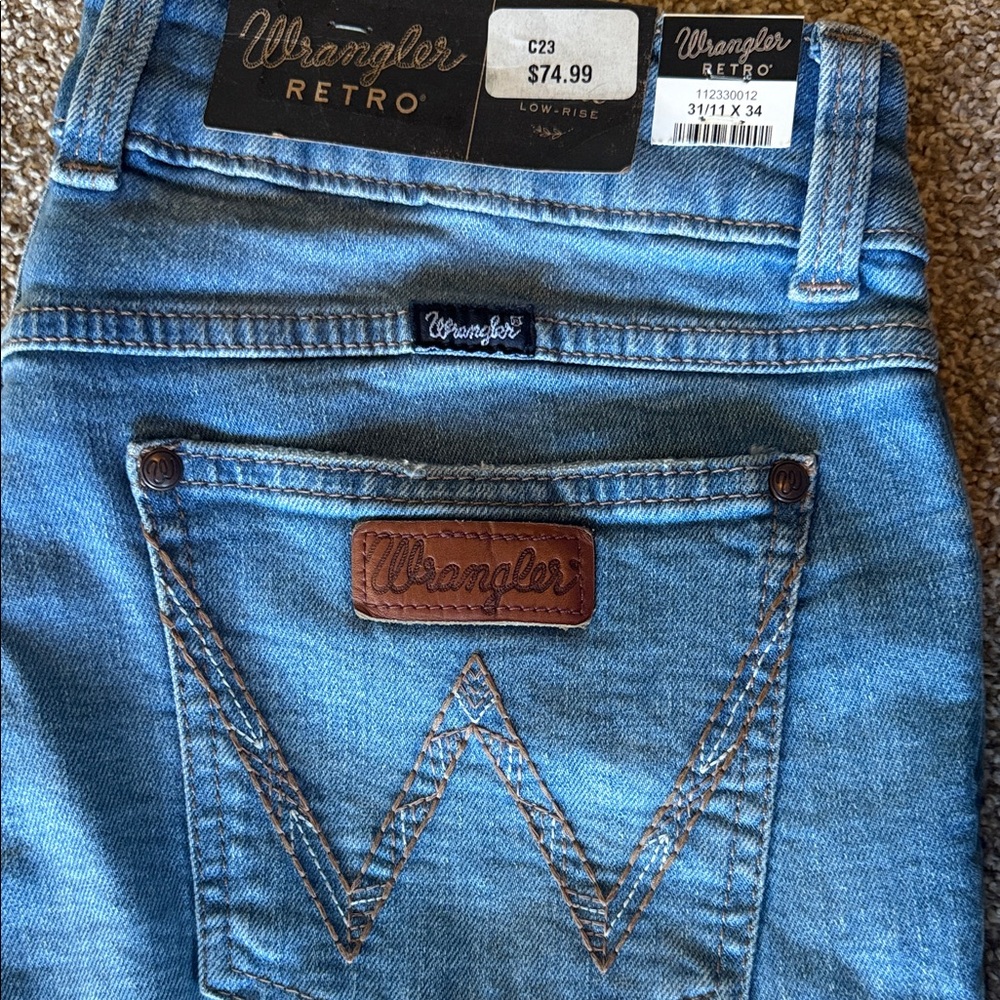 NWT- Wrangler Retro Women's Boot Cut Jeans - Light Blue